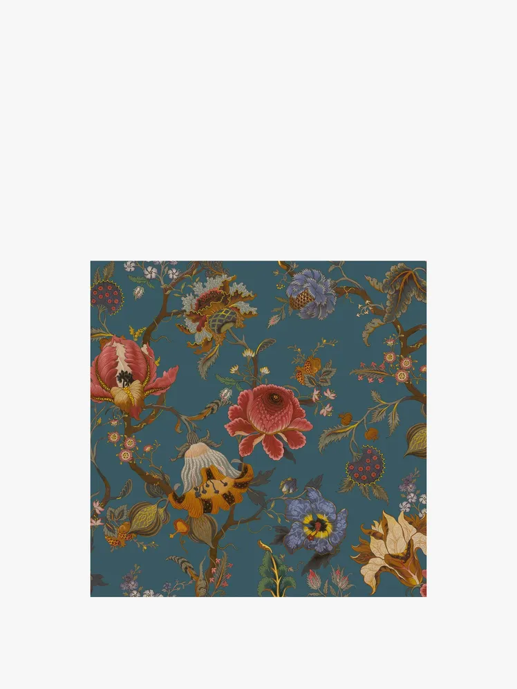 Image may contain: home decor, rug, pattern, art, floral design, graphic, plant, accessory, ornament and tapestry