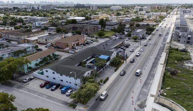 An aerial view of The Palms, an assisted living facility at 3051 East Fourth Ave. in Hialeah. The home, formerly known as Villa Rosa IV, has been cited, under different ownership groups, for 90 violations by health regulators since 2012.